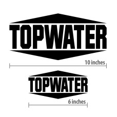 Topwater Vinyl Decal - Black