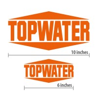 Topwater Vinyl Decal - Orange