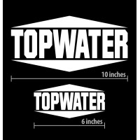 Topwater Vinyl Decal - White